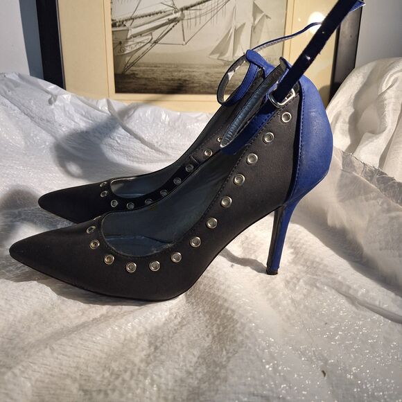 Promise Women's Shoes Stiletto Heels Faux Suede Ankle Strap Office Siren 10 - Picture 4 of 10